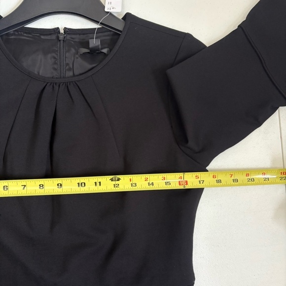 J.crew Womens Bell Sleeve Black Ponte sheath dress size 8 - Picture 9 of 12